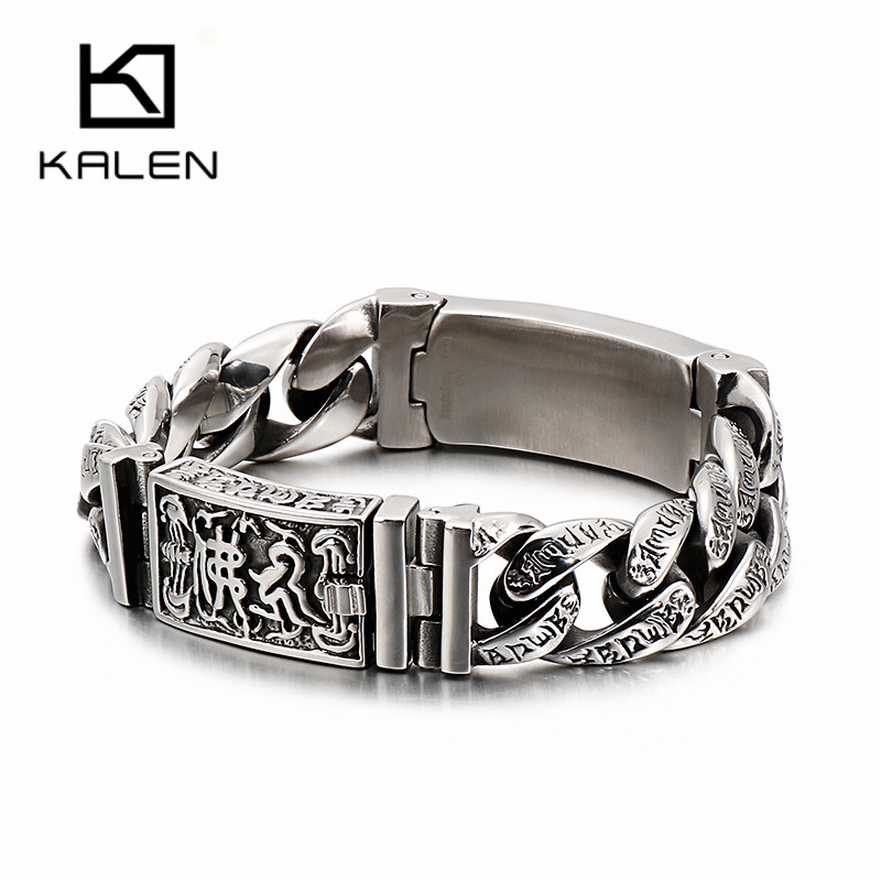 Men Accessories Bd - Brazaletes de calavera de cadena Punk