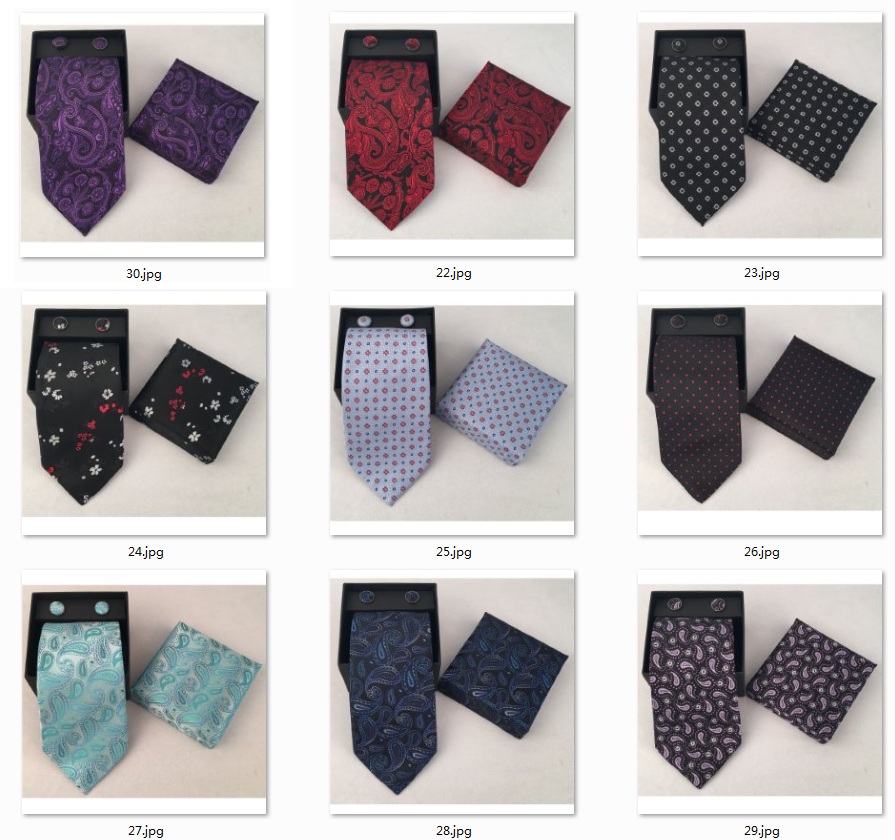 Neck Tie Set Box - Conjunto de corbata, pañuelo de bolsillo