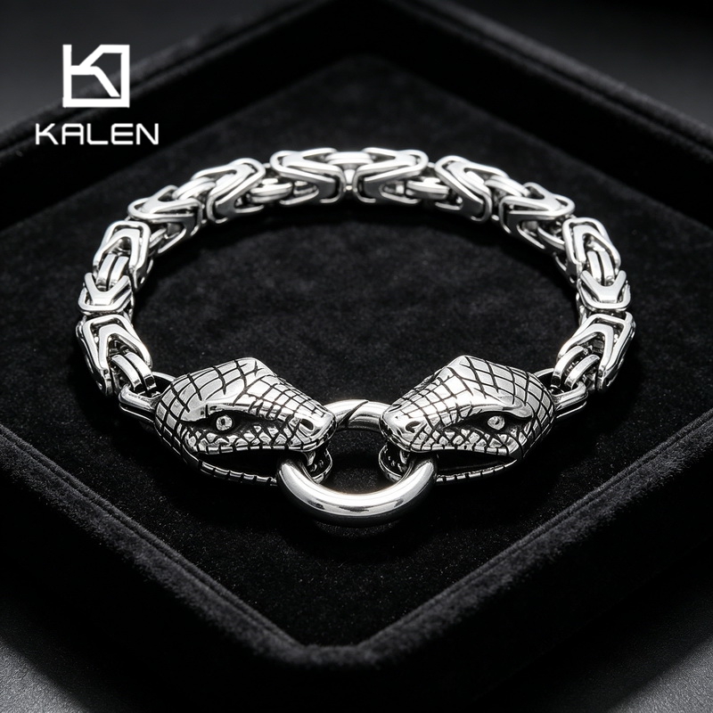 Men Accessories Bd - Pulsera de Serpiente de Acero Inoxidable