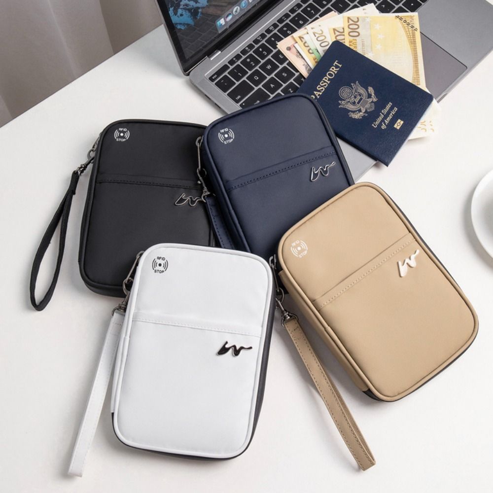 Passport Wallet Rfid - Estuche portátil de poliéster para tarjetas,