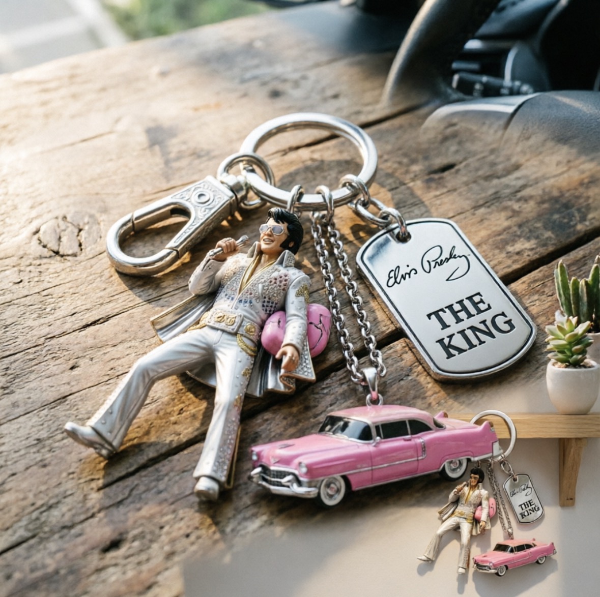 Men Keychain Accessories - Llavero de Michael Jackson, Colgante Clásico