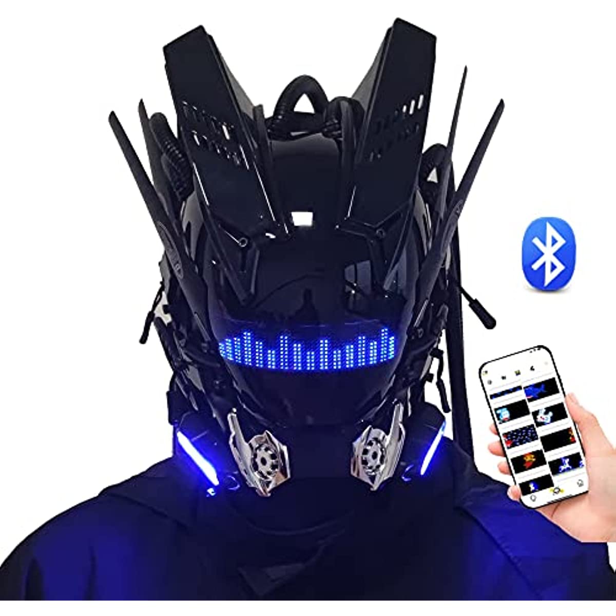 Men Accessories App - Máscara de Cosplay Cyberpunk para hombres,