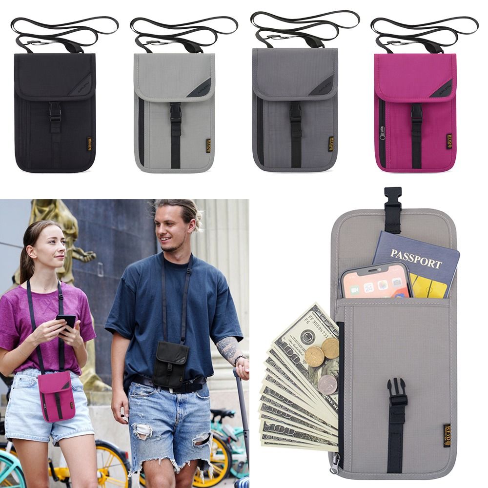 Passport Wallet Rfid - Funda protectora de viaje portátil, bolsa