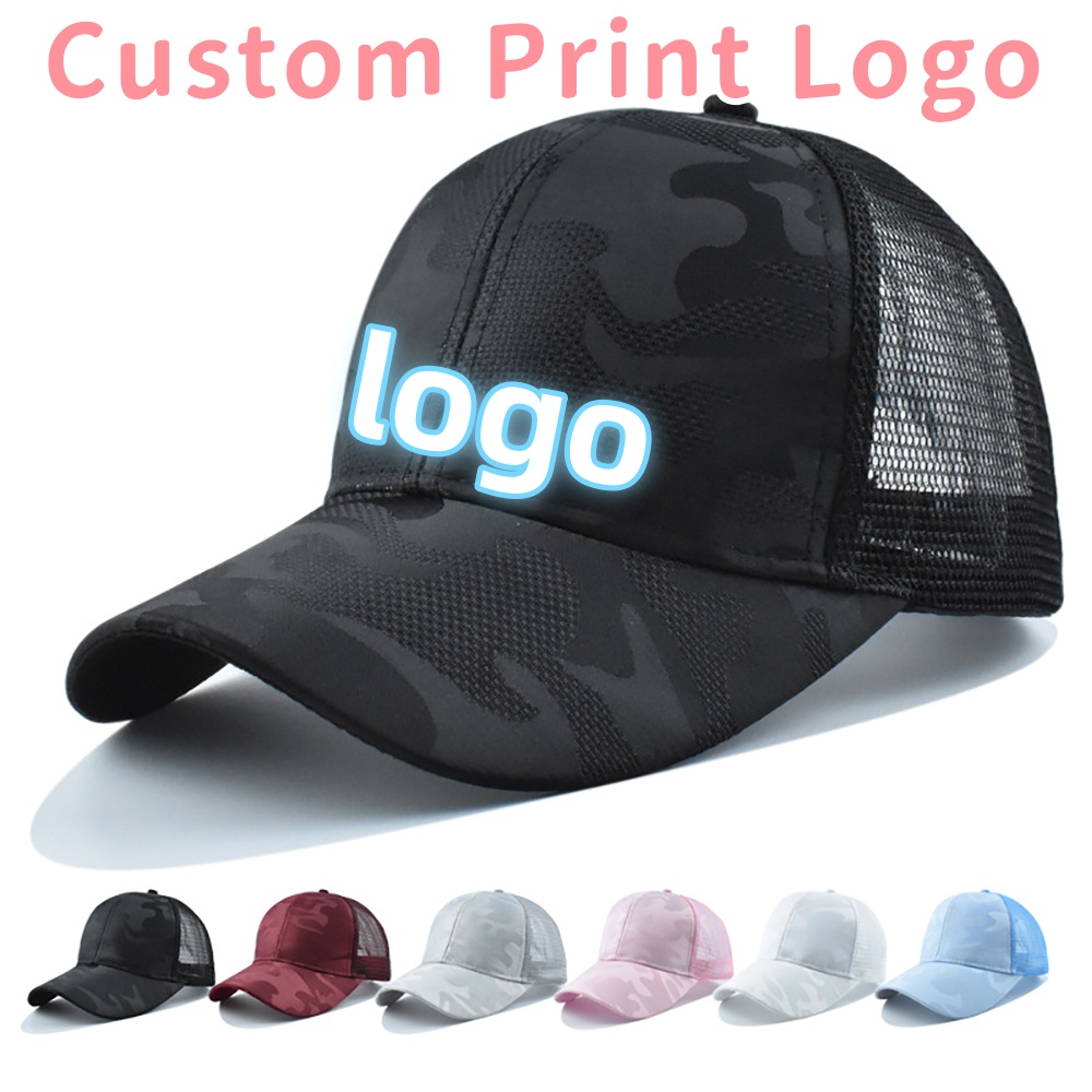 Hat Snapback Cap - Logotipo impreso personalizado verano malla transpirable