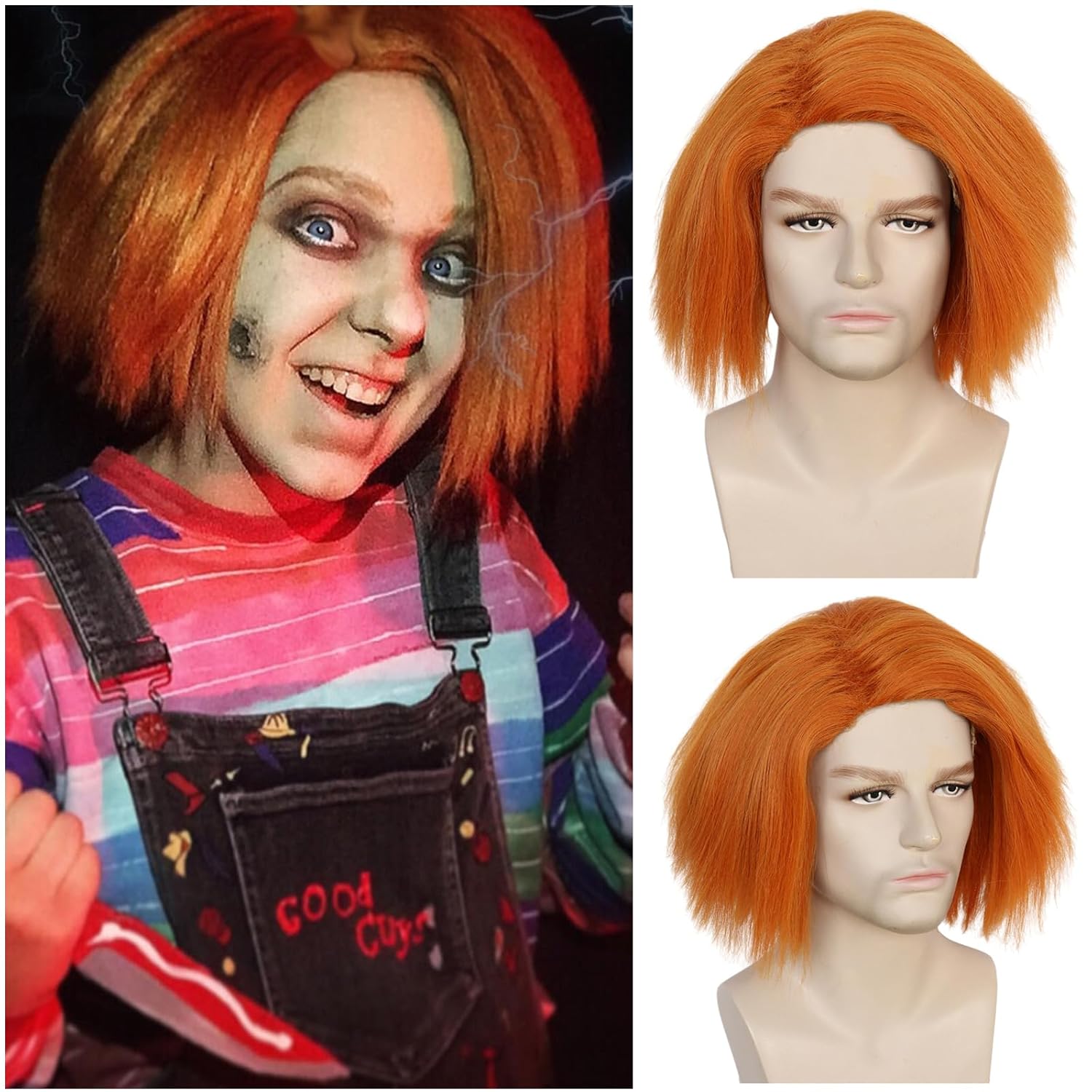Men Accessories Bd - Peluca de Anime Chucky para Hombre,