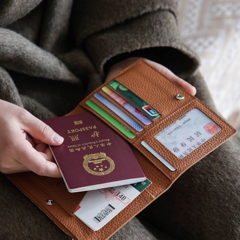 Funda de cuero para pasaporte, - Passport Wallet Rfid reseña y precio