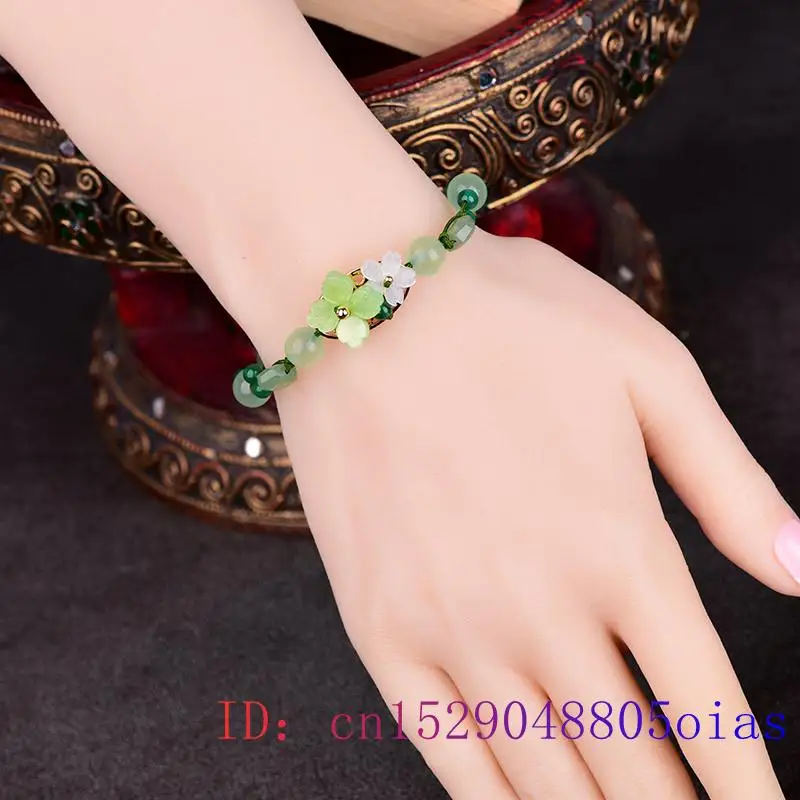 Pulsera de flor de Jade verde  - Bead Bracelet Men reseña y precio