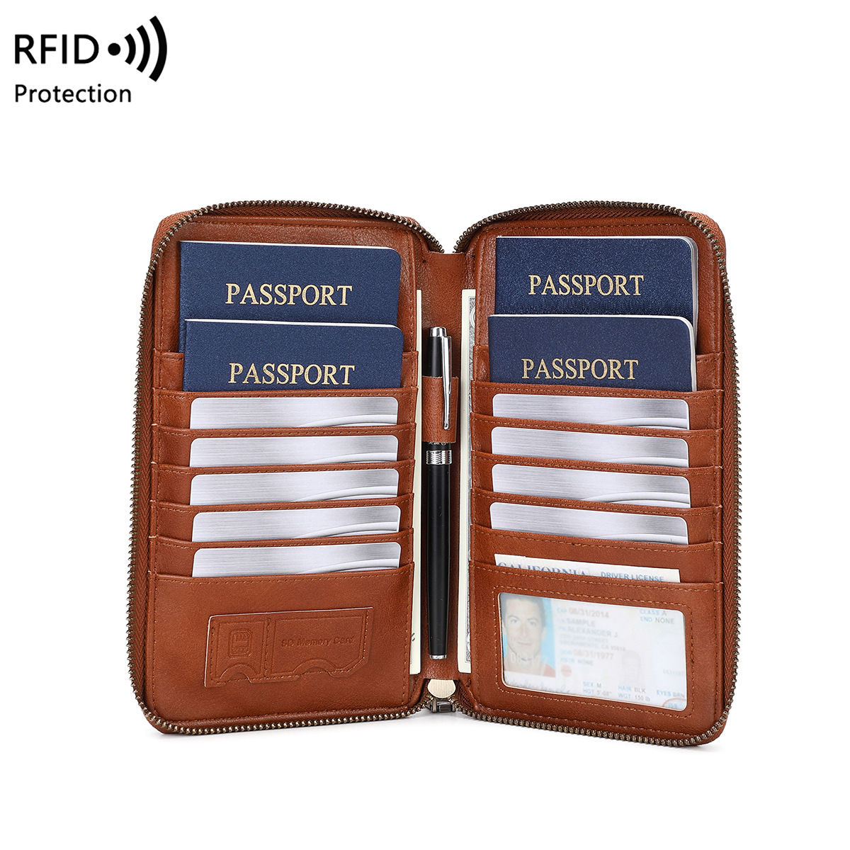 Cartera de Pasaporte con Diseñ - Passport Wallet Rfid reseña y precio