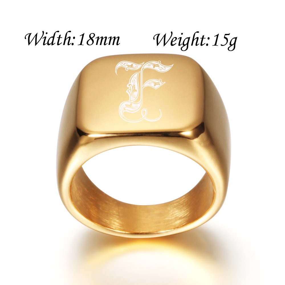 Anillos de letras grandes para - Men Accessories Wedding reseña y precio