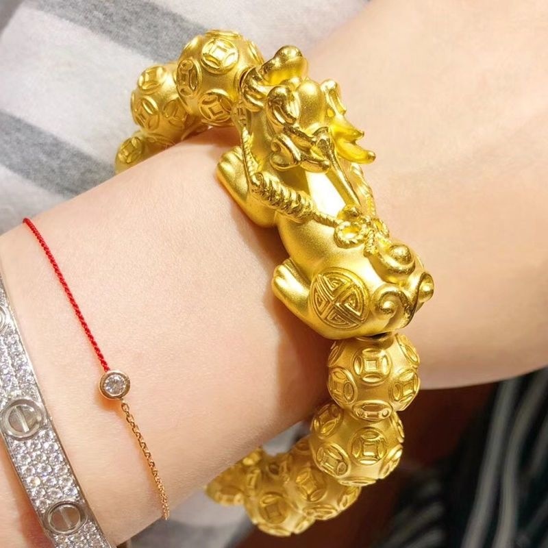 Pulsera de oro 100% auténtico  - Bead Bracelet Men reseña y precio