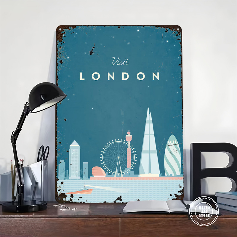 Póster Metálico de Londres, Ar - Men'S Accessories London reseña y precio