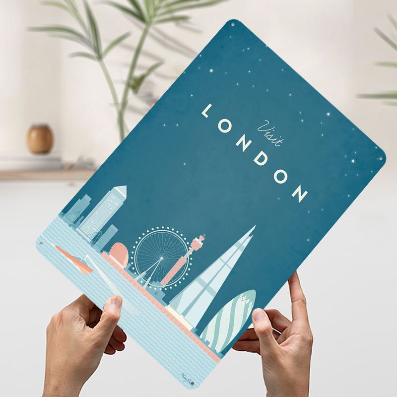 Póster Metálico de Londres, Ar - Men'S Accessories London reseña y precio