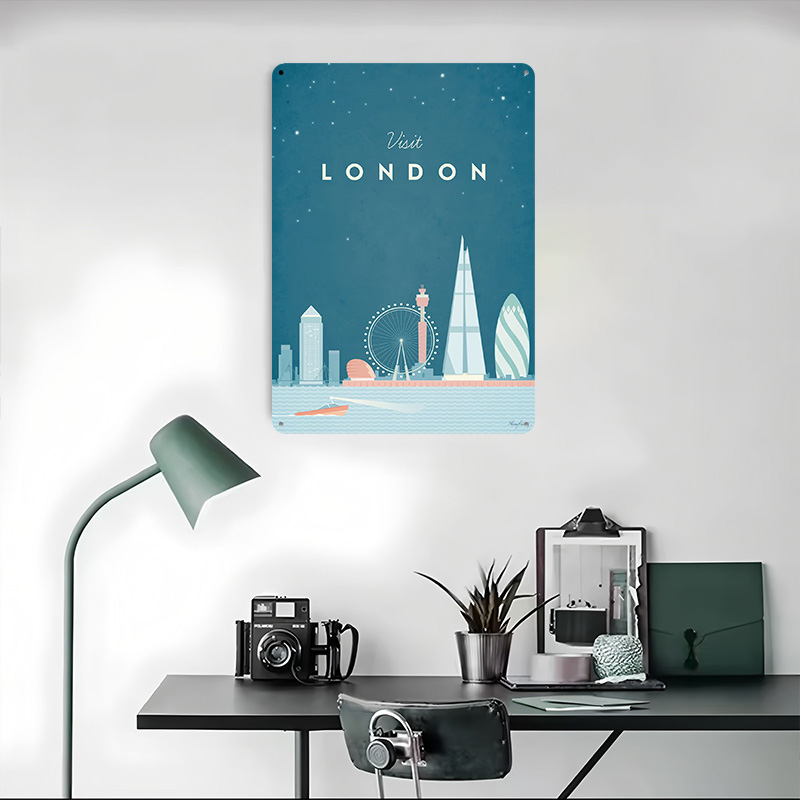 Póster Metálico de Londres, Ar - Men'S Accessories London reseña y precio