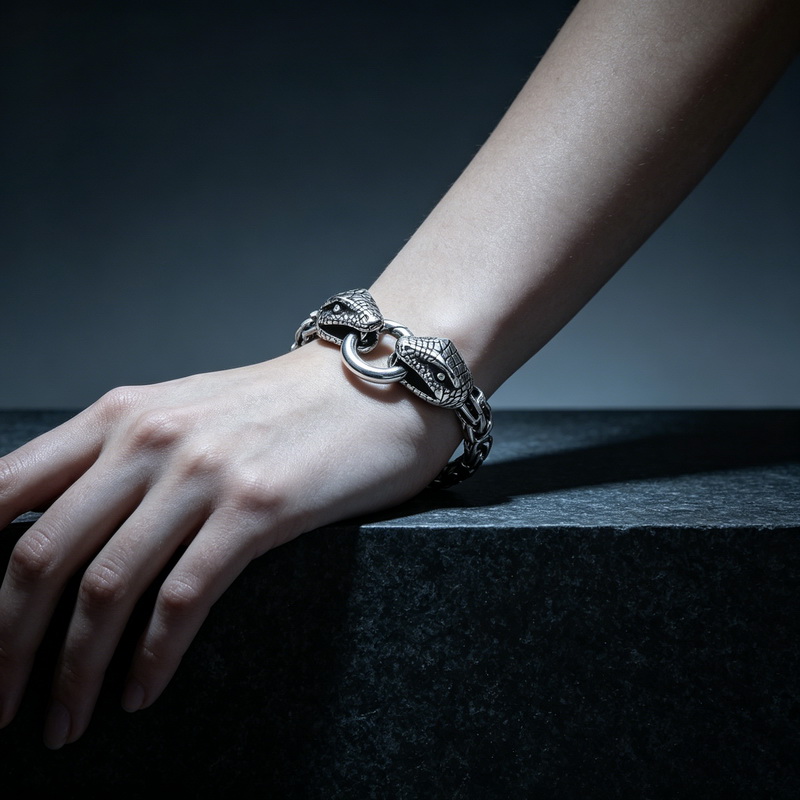 Pulsera de Serpiente de Acero  - Men Accessories Bd reseña y precio