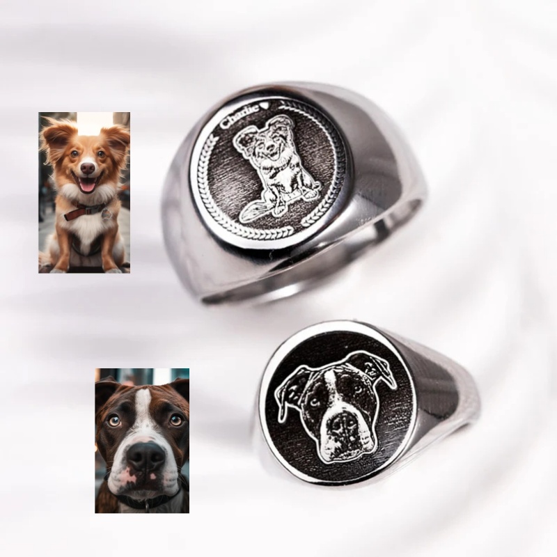 Anillo de sello con foto graba - Men Accessories Wedding reseña y precio