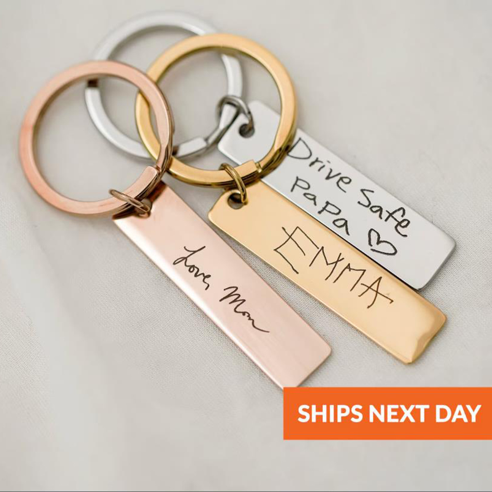 Llavero escrito a mano real, l - Men'S Accessories Gift Ideas reseña y precio