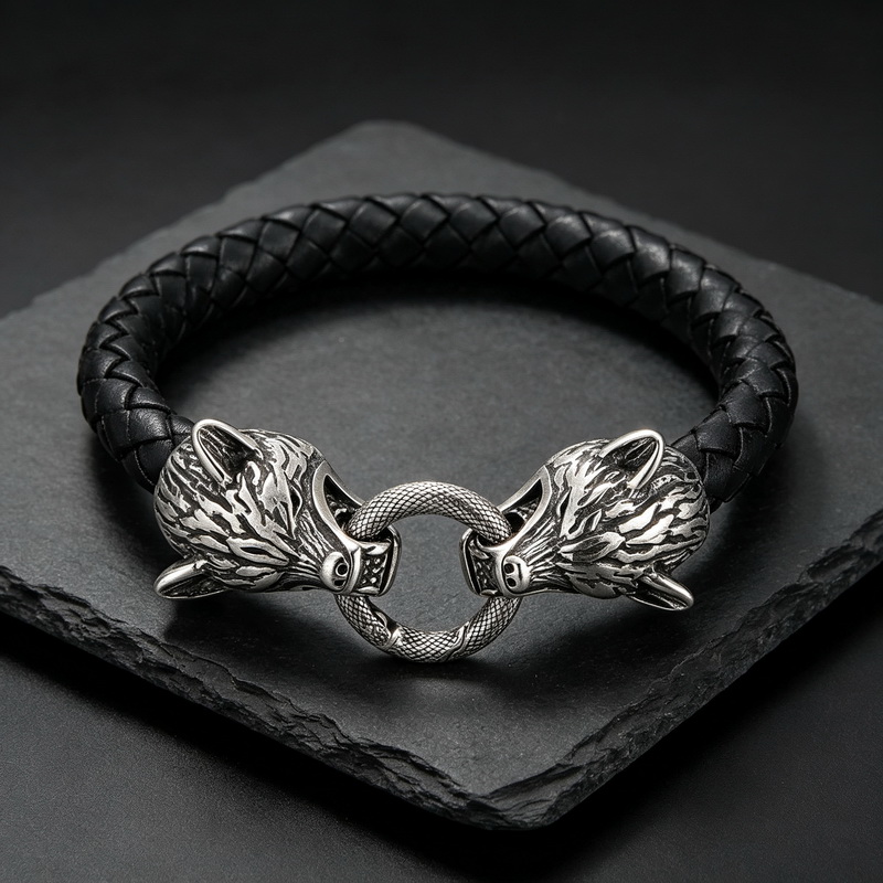 Pulsera de Cuero Trenzado con  - Men Accessories Bd reseña y precio