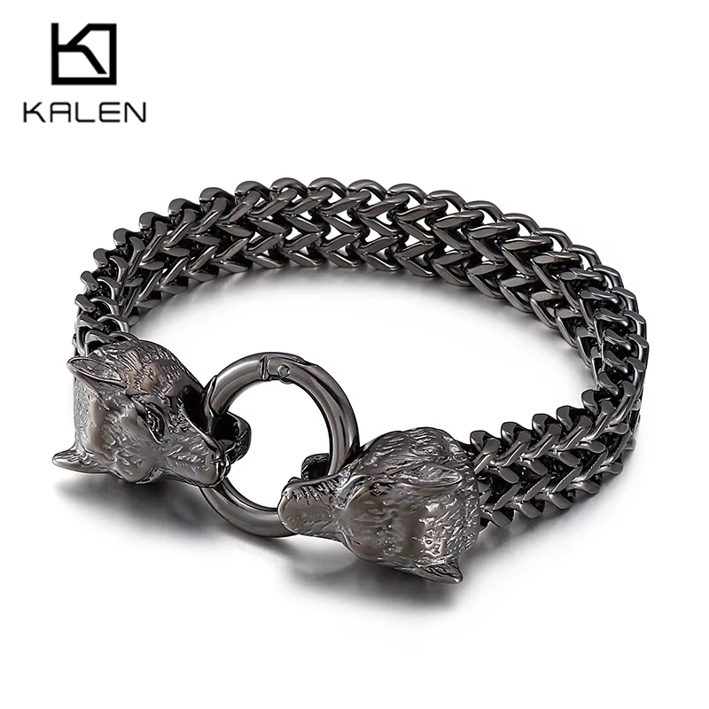 Pulsera KALEN con Dije de Lobo - Men Accessories Bd reseña y precio