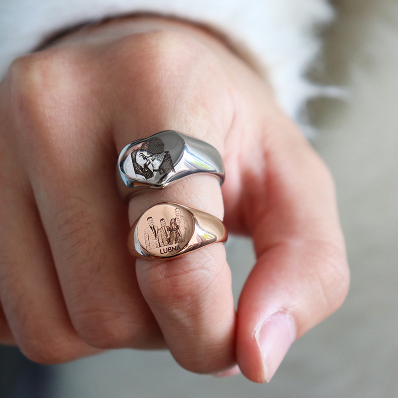 Anillos redondos de corazón co - Men Accessories For Wedding reseña y precio