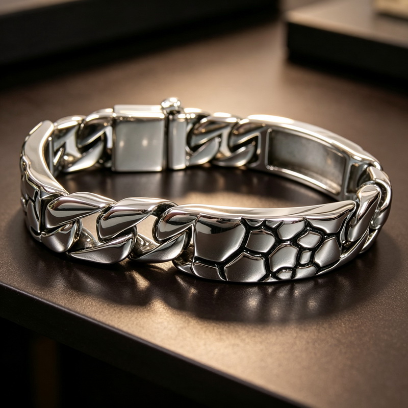 Pulsera de cadena de acero ino - Men Accessories Bd reseña y precio