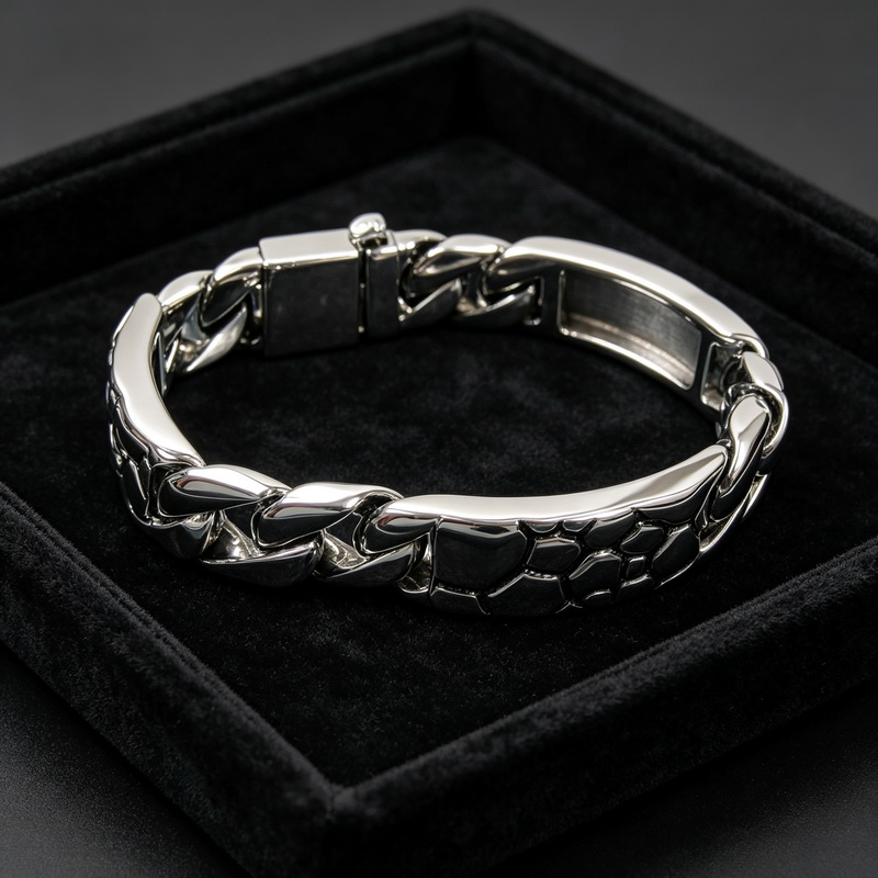 Pulsera de cadena de acero ino - Men Accessories Bd reseña y precio