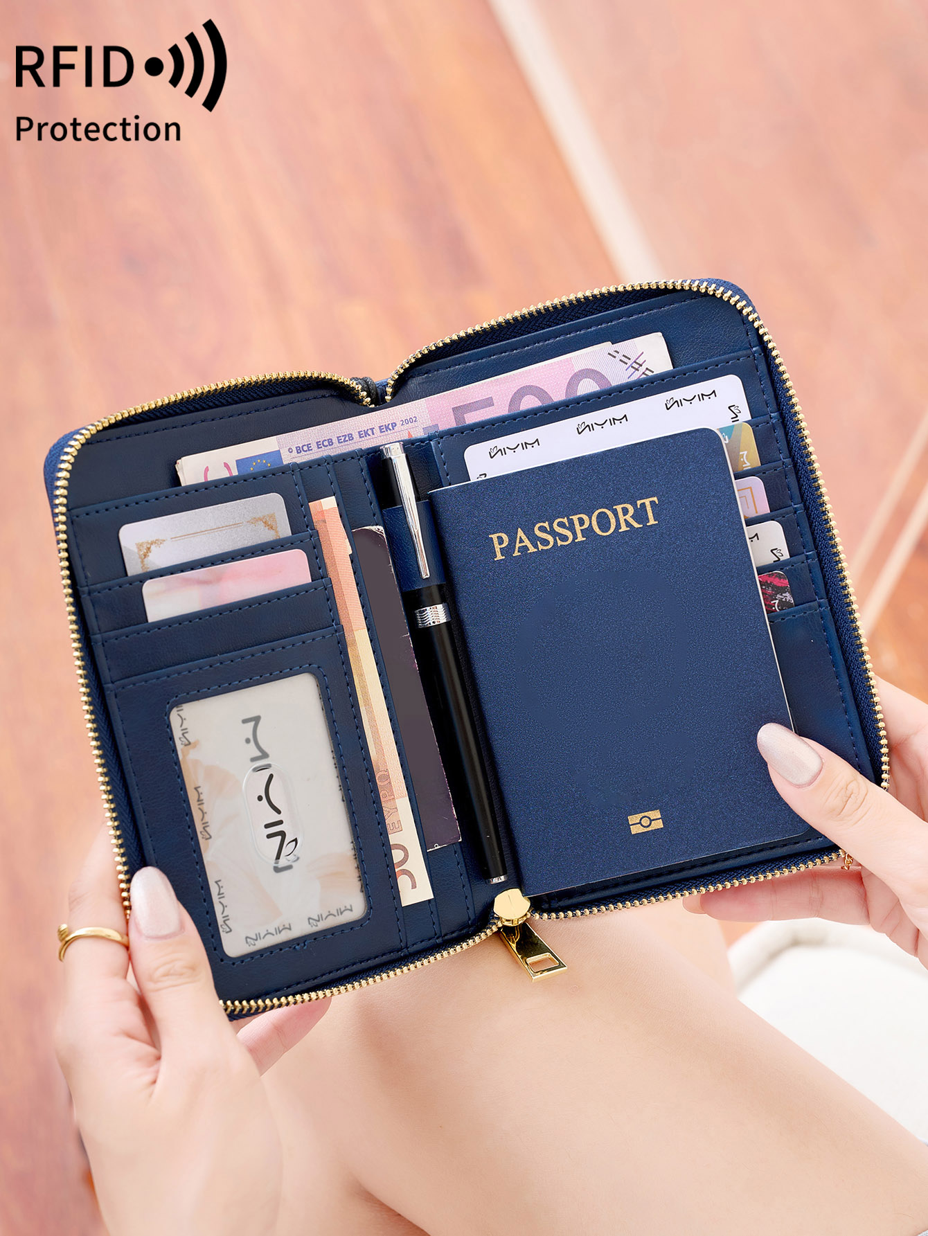 Porta Pasaportes con Protecció - Passport Wallet Rfid reseña y precio
